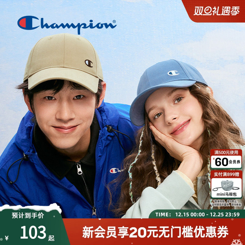 Champion冠军2025年新款棒球帽男女情侣休闲鸭舌帽子户外