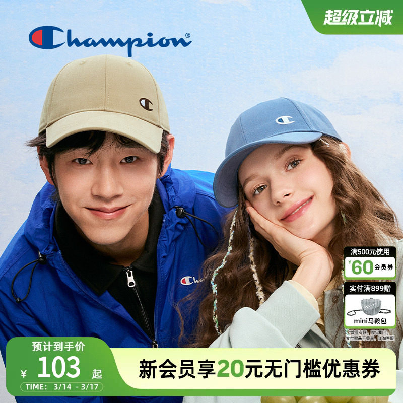Champion冠军新款棒球帽男女情侣休闲鸭舌帽子户外运动遮阳春