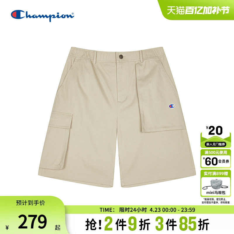 champion冠军男士短裤工装裤贴布大口袋五分裤
