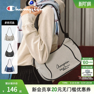 champion冠军新款 拼色帆布包牛仔包百搭女春夏 单肩包腋下包时尚