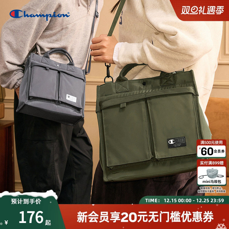 Champion冠军迷你立体形托特包通勤休闲斜挎包工装风单肩手提