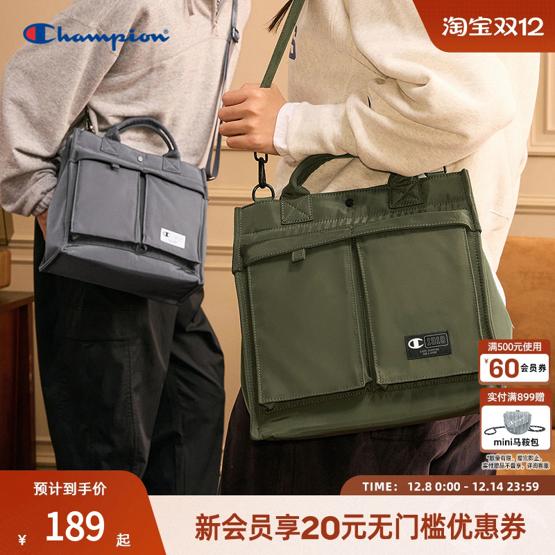Champion冠军工装风手提斜挎包