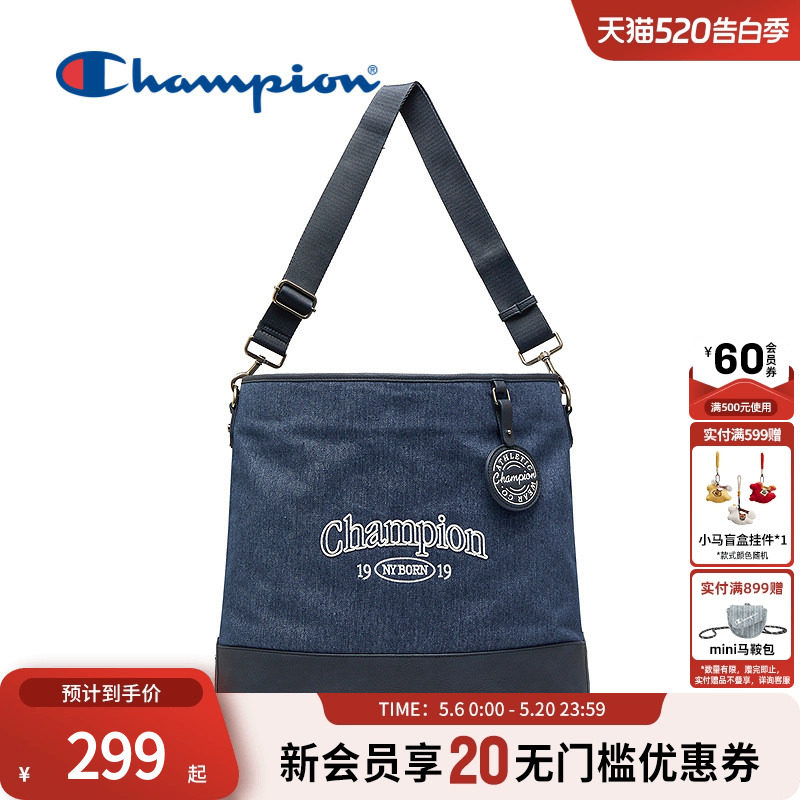 champion冠军新款hobo流浪包包单肩包手提斜挎帆布牛仔包