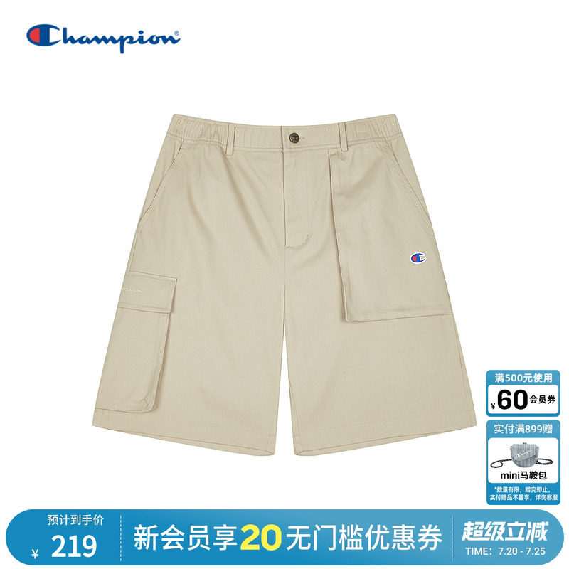 champion冠军男士短裤工装裤贴布大口袋五分裤