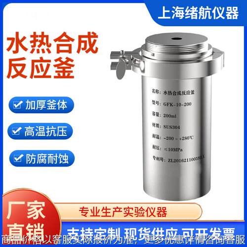 上海新型水热合成反应釜不锈钢水热反应釜 防爆高压消解罐