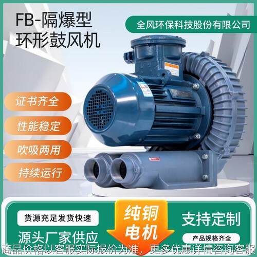 造粒机械用隔爆型环形高压鼓风机可定制防爆等级变频隔热防腐等
