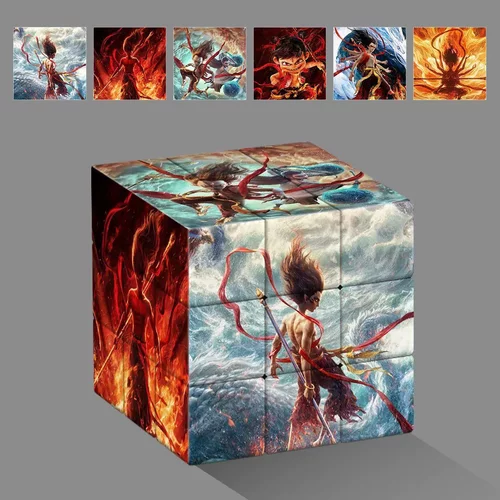 哪吒2之魔童闹海二儿童创意三阶魔方孩子益智周边解压休闲玩具