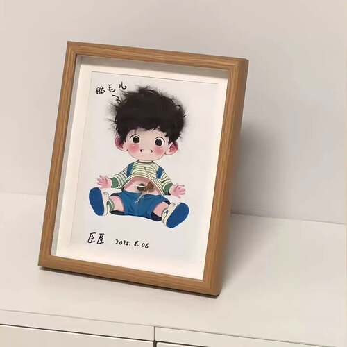 脐带胎发纪念相框宝宝胎毛纪念品
