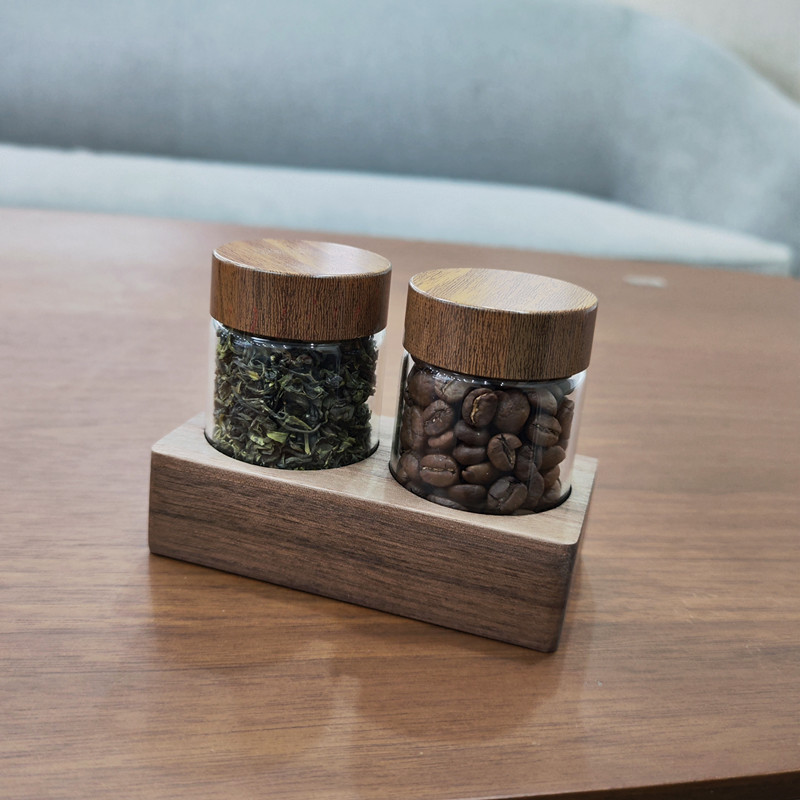 日式迷你小号茶叶l罐咖啡豆储存罐展示玻璃密封罐便携燕窝分装瓶