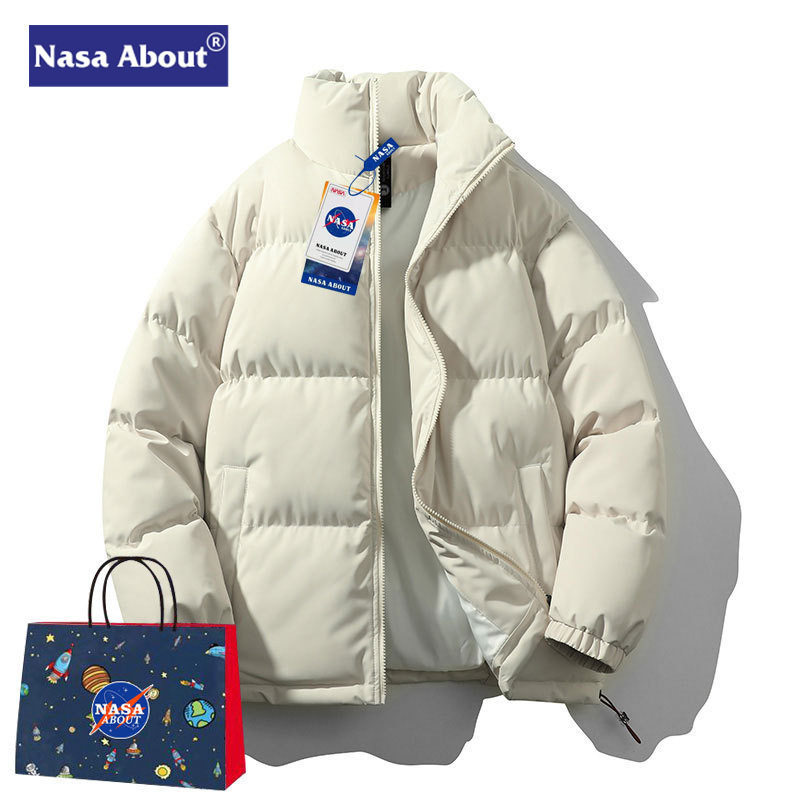 NASA立领潮流棉服男女生新款冬季加厚保暖羽绒休闲宽松面包服情侣