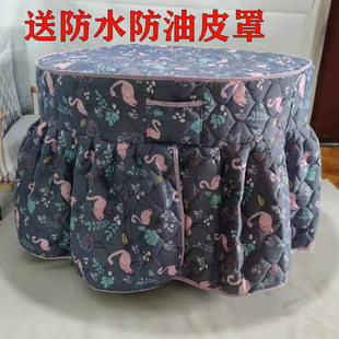 加厚圆形烤火桌布罩电取s暖桌布套可定做圆桌用烤火炉罩茶几电炉