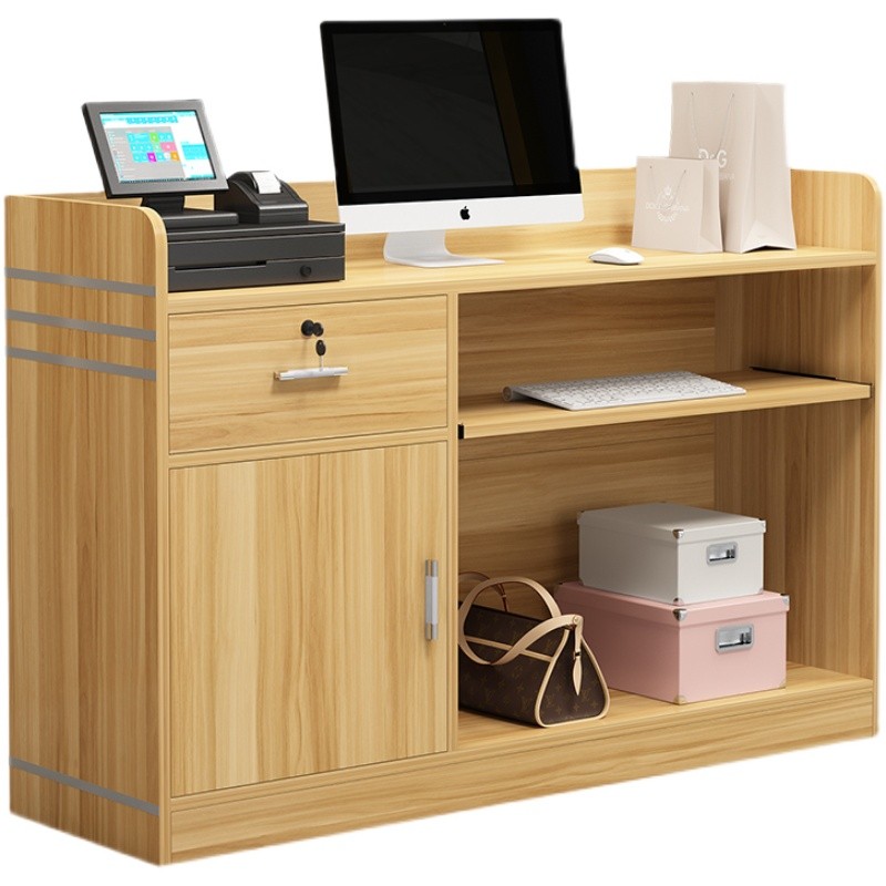 收银台柜台简约现代小型服装店便利店母婴店店铺吧台桌前台接待台