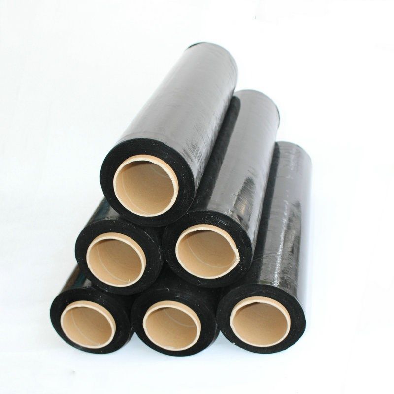 黑色缠绕膜厂家现货PE拉伸缠绕膜手工打包塑料膜保鲜膜包装膜