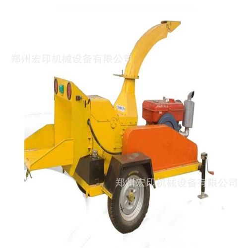 柴油树枝树干粉碎机园林果树树木枝干碎枝机移动式杂枝木材粉碎机