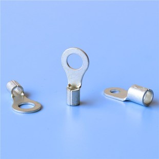 冷压端子RNB1.25 4圆形裸端头O型国标紫铜焊缝加厚接线铜线耳鼻子