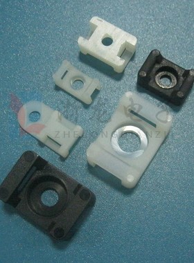 HC-1扎带固定座马鞍形螺丝电线束卡扣尼龙扎带固定扣白色100只/包