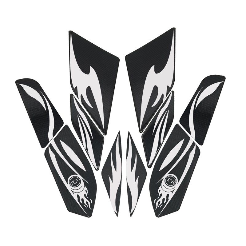 适用HONDA PCX125/150侧边贴纸膜摩托车配件用品装饰养护3D碳纤维