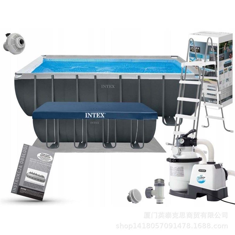 intex 26356方形管架水池 家庭支架游泳池 洗浴池 养鱼钓鱼池