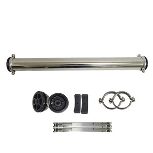 纯净水ro膜壳安装图不锈钢反渗透膜壳配件4040堵头纯水膜壳