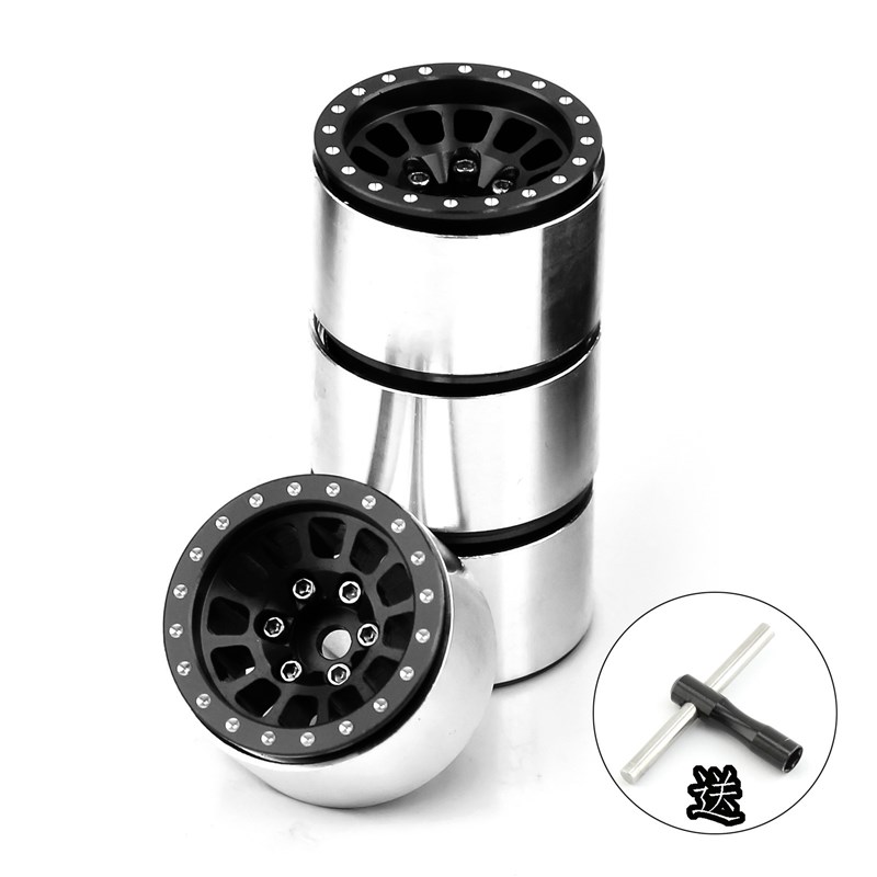 1/18 TRX4M路虎烈马1.0英寸金属轮毂 攀爬车铝合金轮毂 SCX24 FMS