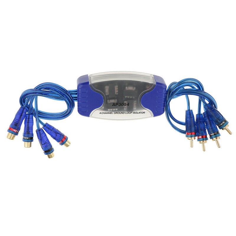 汽车4通道RCA音频噪声滤波器音频器接地回路隔离器汽车立体声50W