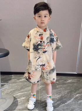 哪吒衣服儿童新款夏季套装男童