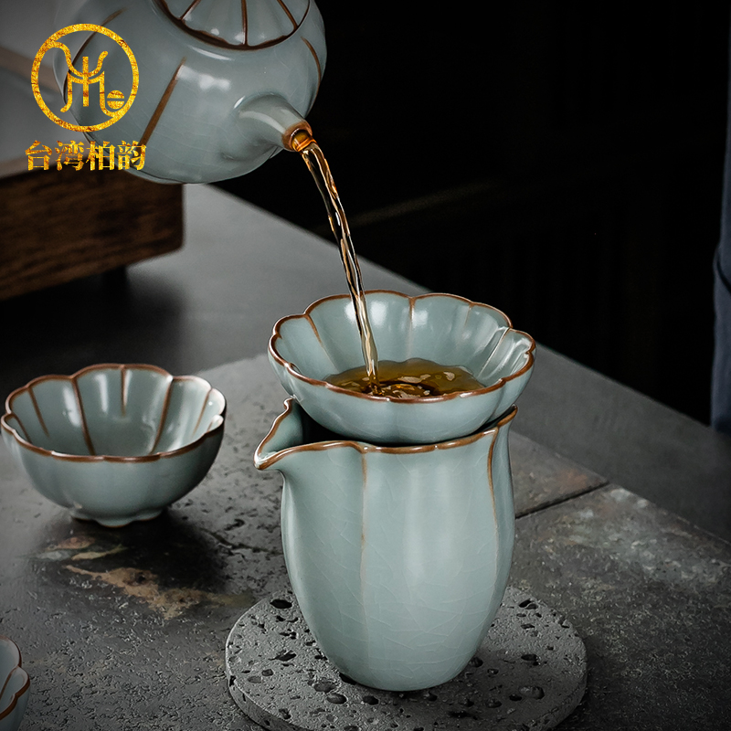 柏韵邱卫国汝窑茶漏茶滤陶瓷开片可养冰裂纹汝瓷茶道配件茶渣滤网