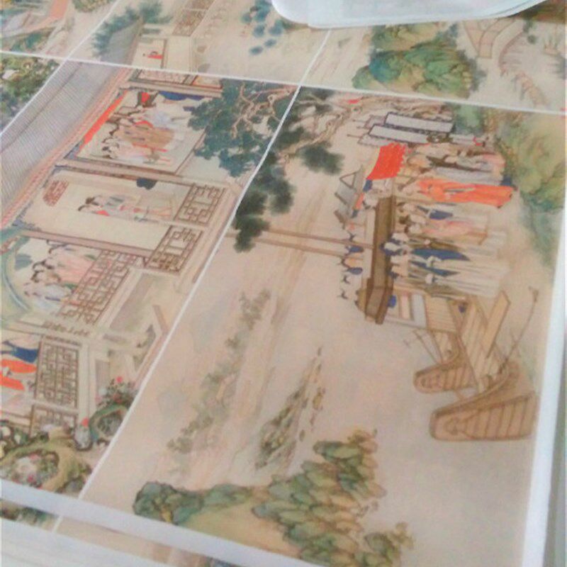 艺术微喷墨色彩打印韩绢布复制书法装饰画长卷广告字防水哑光涂层