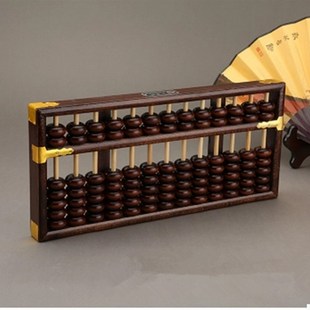 老式实木算盘13档算盘 13位木制实木算盘二年级 7珠算盘 定做算盘