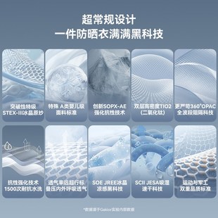 Gakior GK冰晶原纱防晒衣男女同款情侣薄外套防紫外线凉感透气