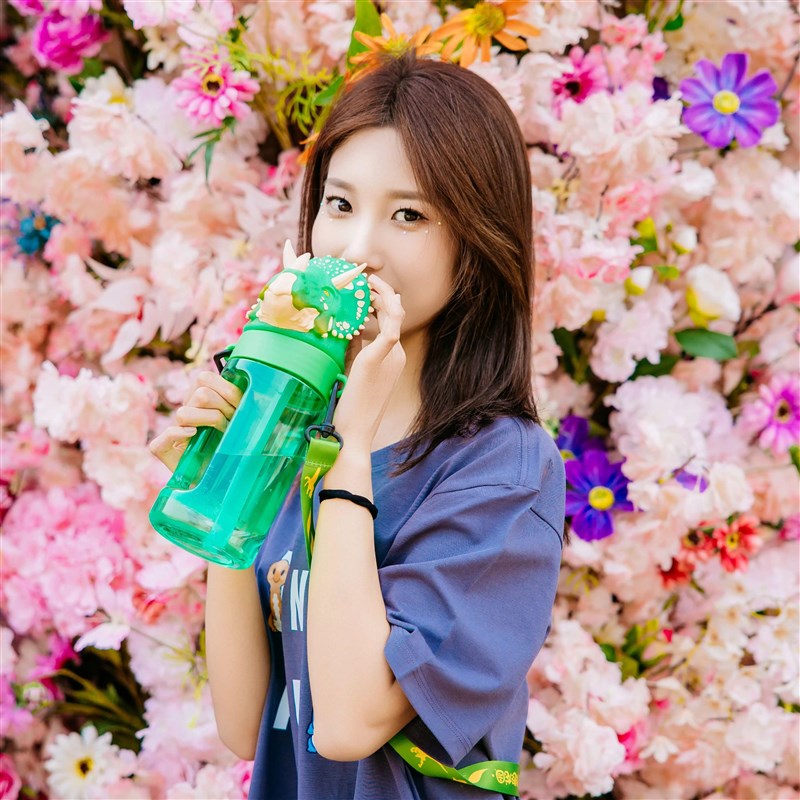 中华恐龙园三角龙吸管大容量便携水杯女生儿童高颜值2025新款夏日