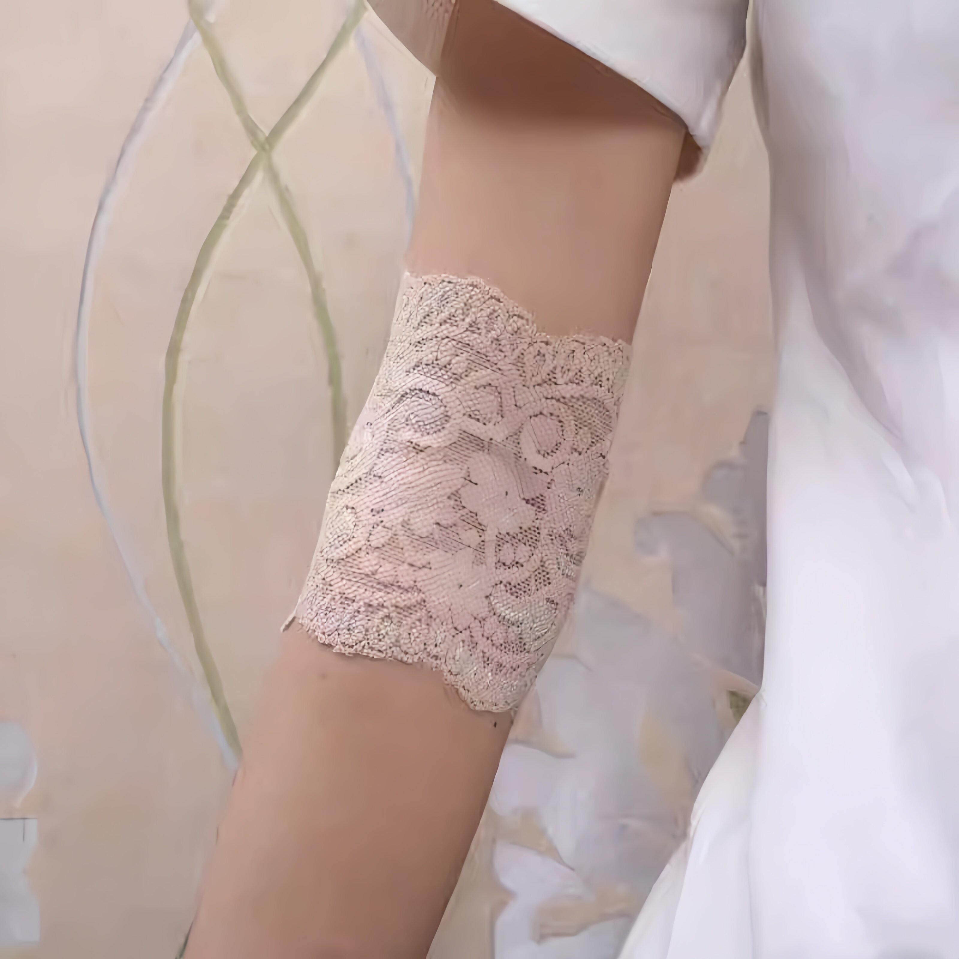 夏季女遮盖疤痕蕾丝护腕护臂护肘护大臂遮纹身防晒袖套手套护手腕