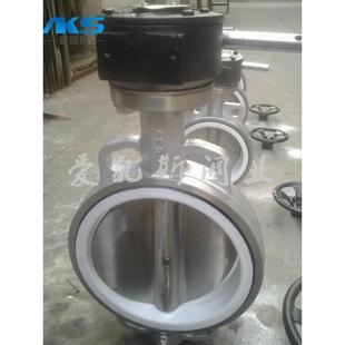 支持D71X 蝶阀球墨板304不锈钢板软密封蝶阀 16Q手柄对夹式