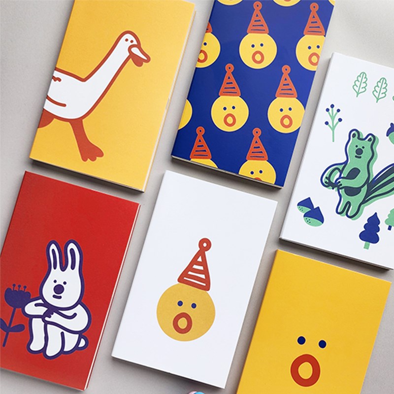 韩国JamStudio可爱插画2025年便携胶套周计划日程本办公笔记手账