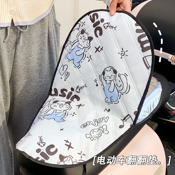 电动车座套防水防晒隔热四季通用翻翻垫软加厚防雨罩摩托坐垫车套