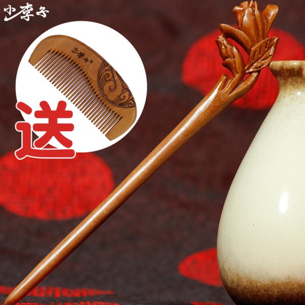 簪子发簪古风手工木簪盘发桃木宫廷民族风复古古代古典钗简约发饰