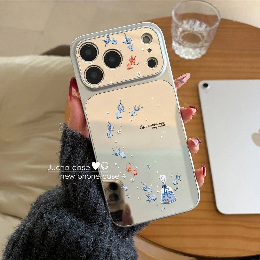 INS风小鱼群适用苹果17promax手机壳iPhone16pr