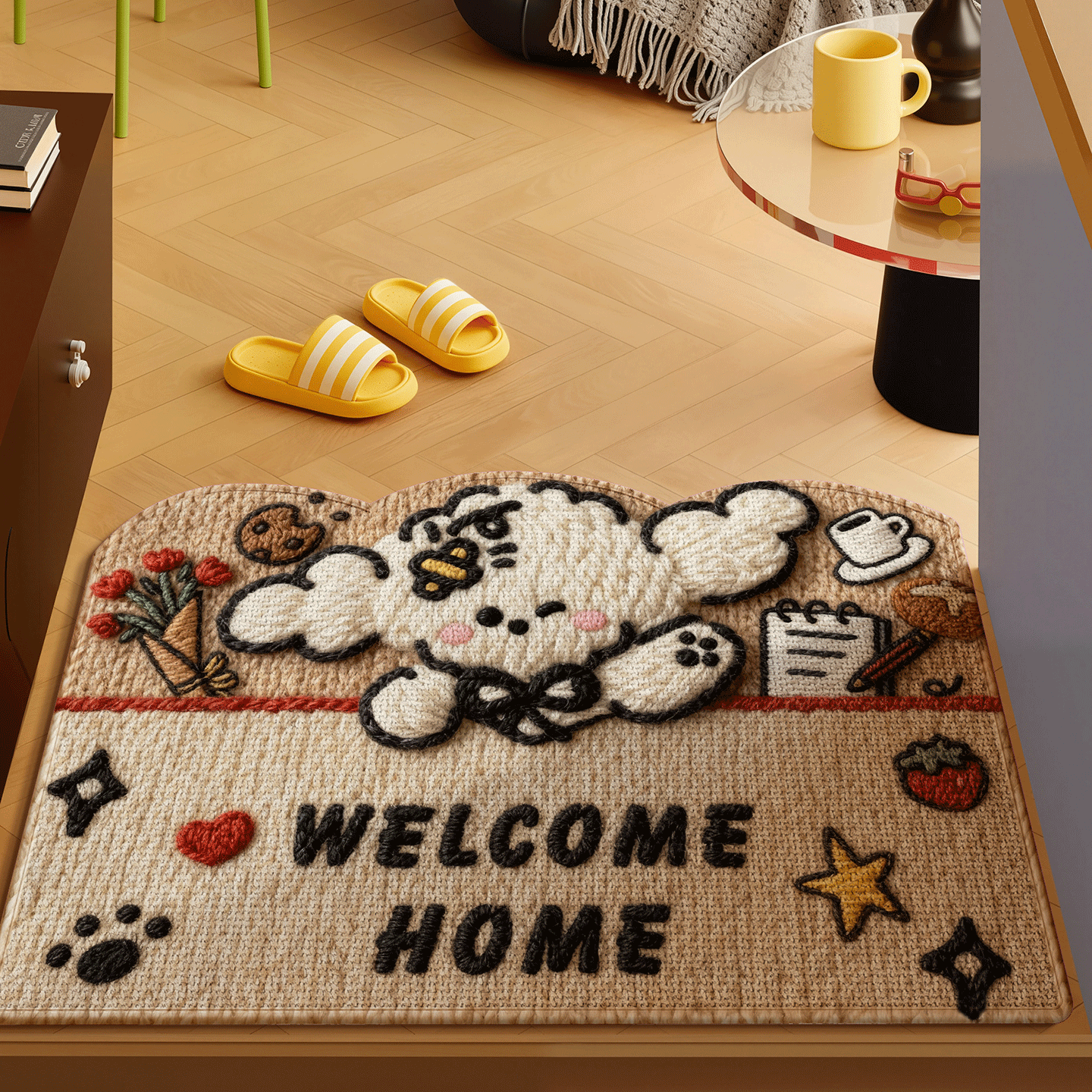 卡通风高级感入户门防滑地垫