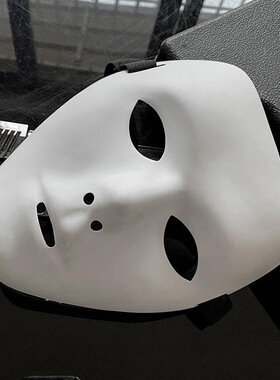 嘻哈街舞白色全脸面具抖音男帅气假面舞会面具网红万圣节直播道具