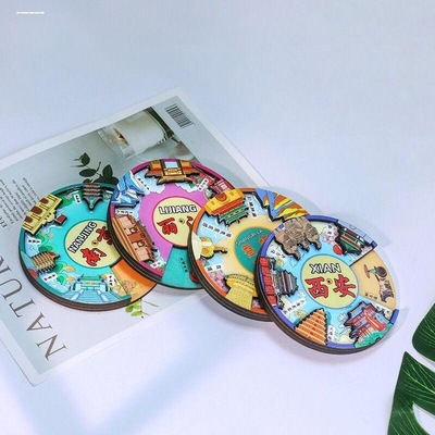 杭州旅游冰箱贴2024新款西湖3d个