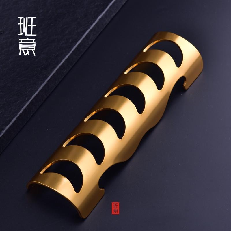 班意茶道零配复古茶杯架金属钛合金配件茶杯置物架茶杯收纳架包邮