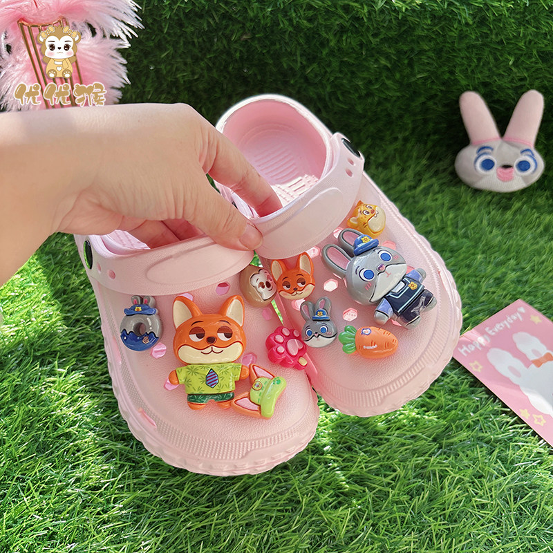 新款粉色兔子狐狸洞洞鞋,童鞋/婴儿鞋/亲子鞋,儿童洞洞鞋,淘宝优惠券,粉丝福利购,淘宝优惠卷