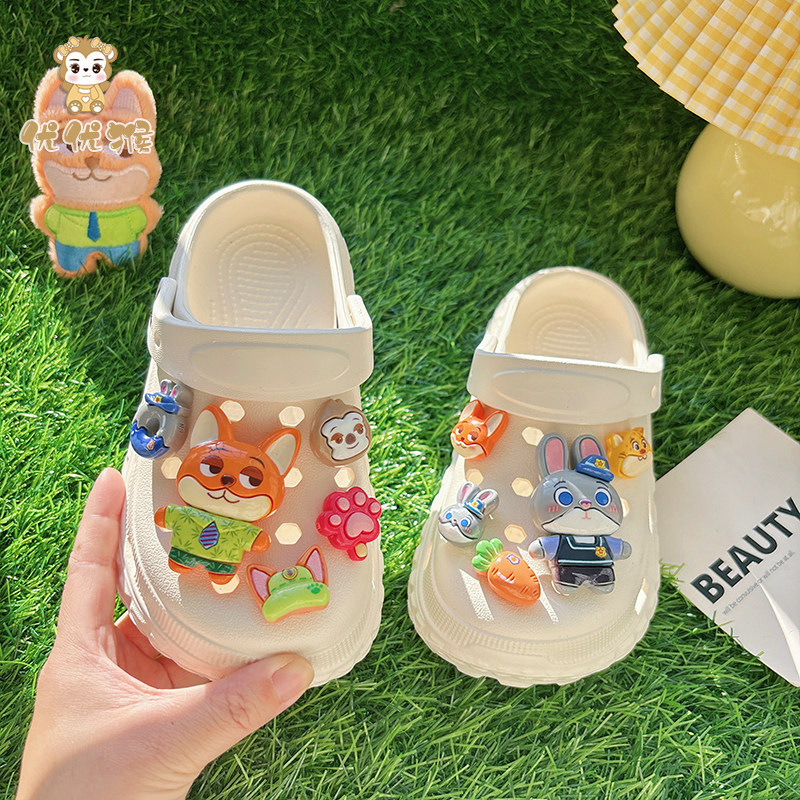 新款白色兔子狐狸洞洞鞋,童鞋/婴儿鞋/亲子鞋,儿童洞洞鞋,淘宝优惠券,粉丝福利购,淘宝优惠卷