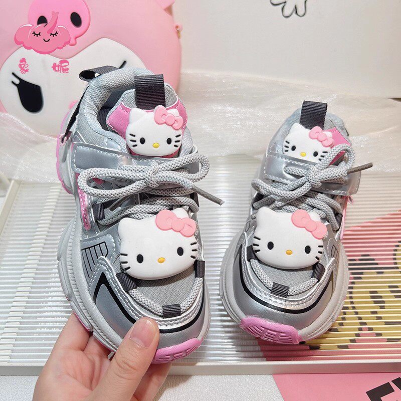 女童运动鞋轻便跑步软底儿童宝宝冬季老爹鞋2025新款秋冬皮面鞋子