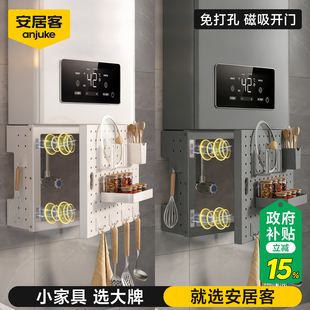 安居客热水器遮挡罩磁吸开门燃气管道装饰遮挡洞洞板厨房置物架子