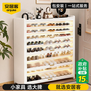 安居客钢制入户门口鞋柜收纳柜一体靠墙家用大容量多层超大储物柜