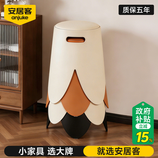 安居客中古风塑料凳子家用待客备用餐桌椅子加厚软包可叠放可收纳