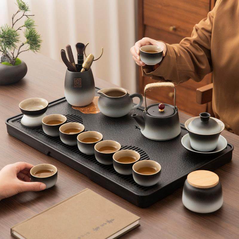 粗陶功夫茶具套组2025新款家用茶壶茶杯整套泡茶专用茶盘礼盒装,餐饮具,功夫茶具,淘宝优惠券,粉丝福利购,淘宝优惠卷