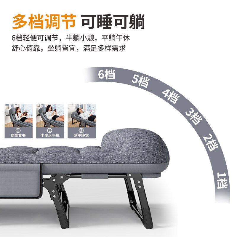 2025新型折叠床办公室午休神器家用简易可携式单人躺椅成人午睡床