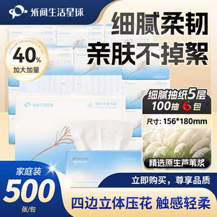 5层100抽加厚加宽干湿两用抽纸
